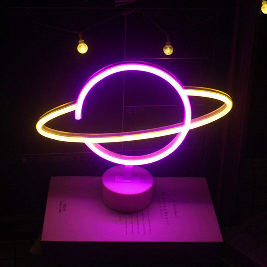 Free Standing Neon Light Planet