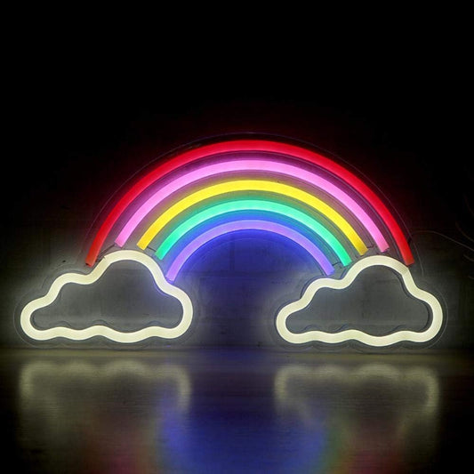 Rainbow with Clouds LED Neon Light