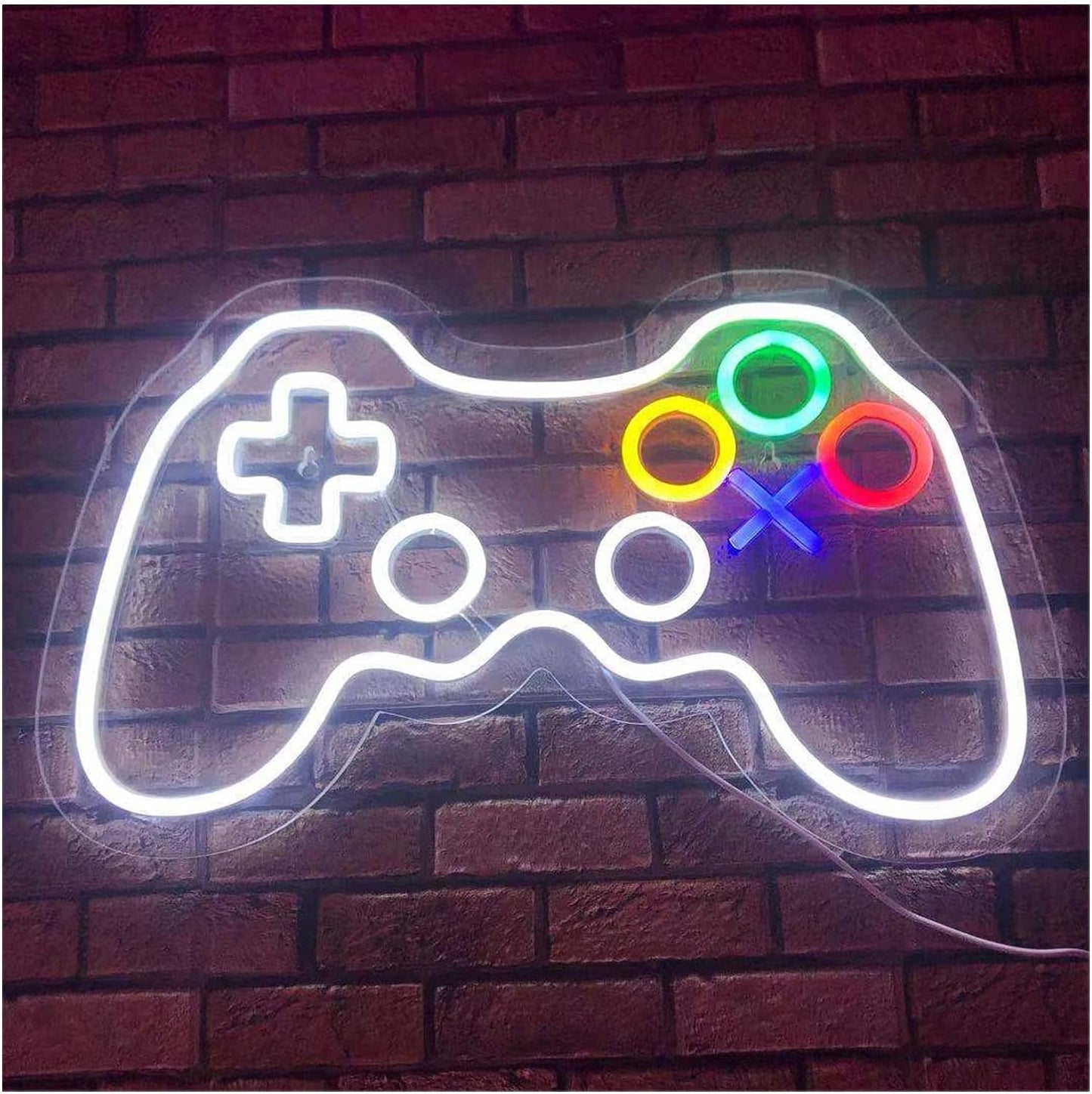 LED Game Console Neon Sign with Acrylic Plate Neon Decor Game Controller Neon light Home Bedroom Boy Game Lover Wall Decor