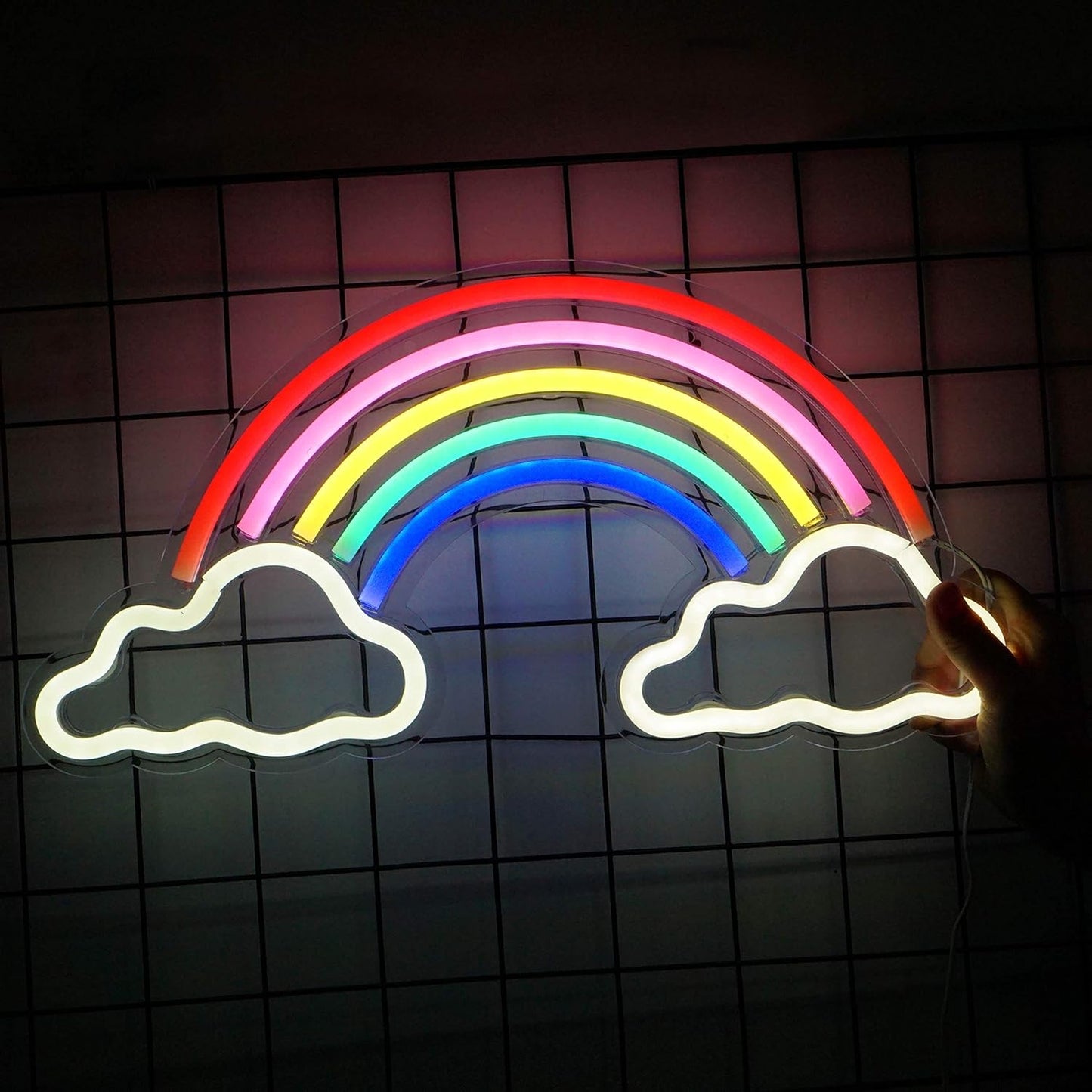 Rainbow with Clouds LED Neon Light