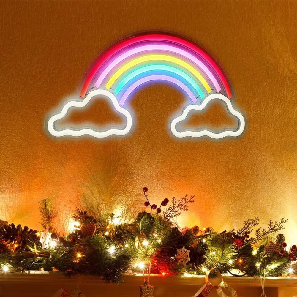 Rainbow with Clouds LED Neon Light