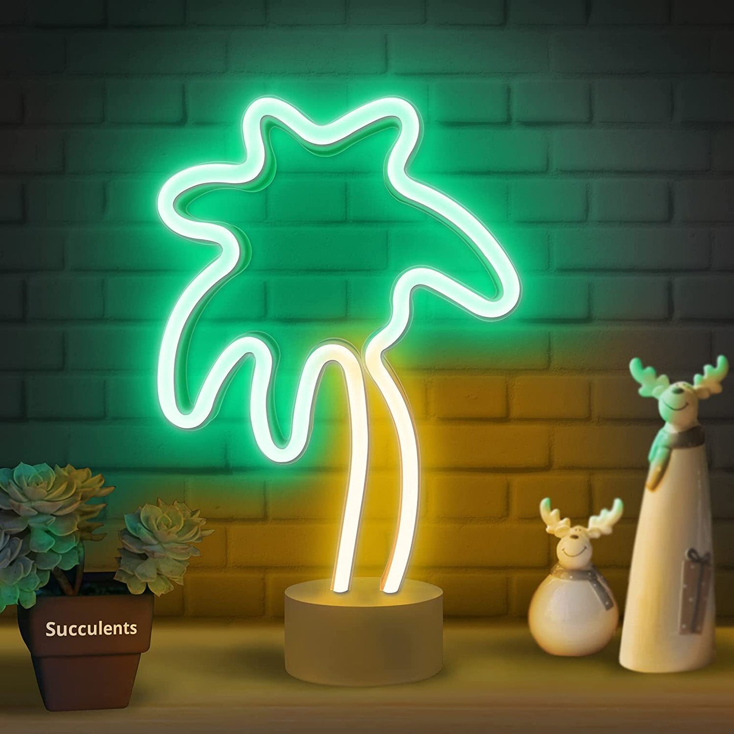 Free Standing Neon Light Palm Tree