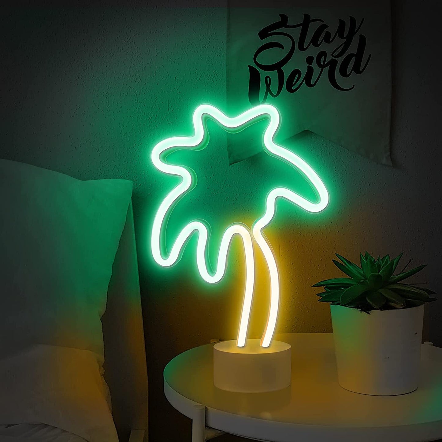 Free Standing Neon Light Palm Tree