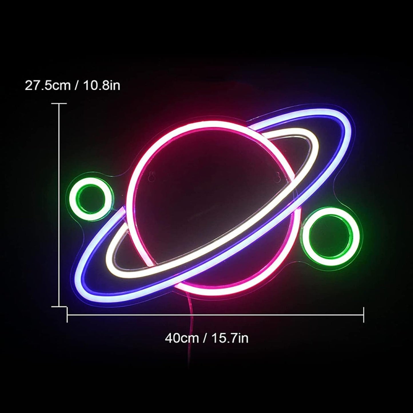 Saturn Planet Neon Light