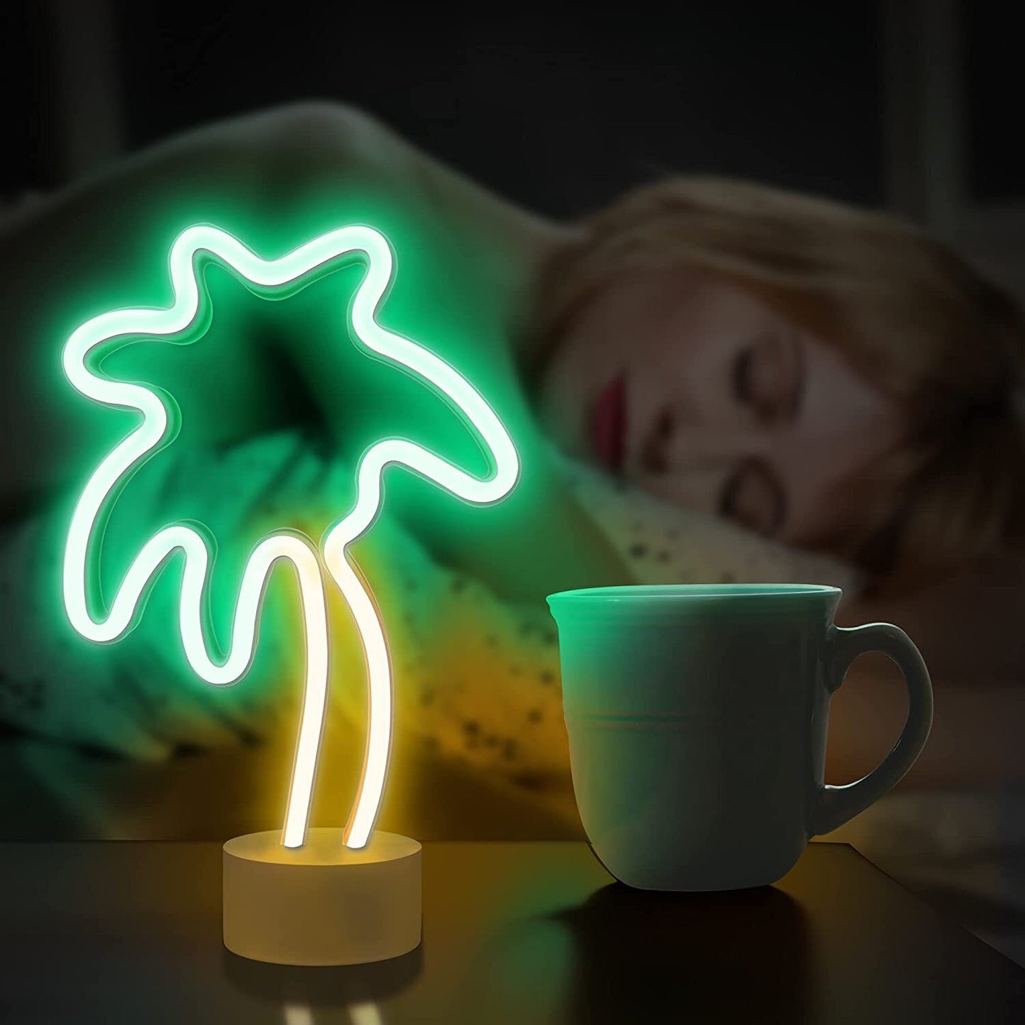 Free Standing Neon Light Palm Tree