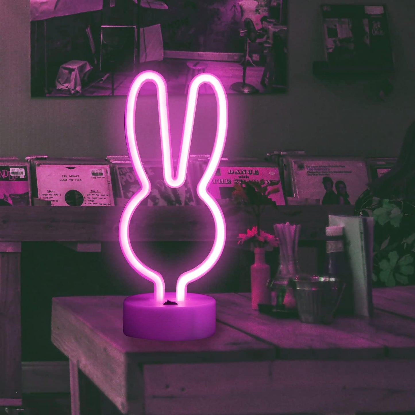 Free Standing Rabbit Neon Light