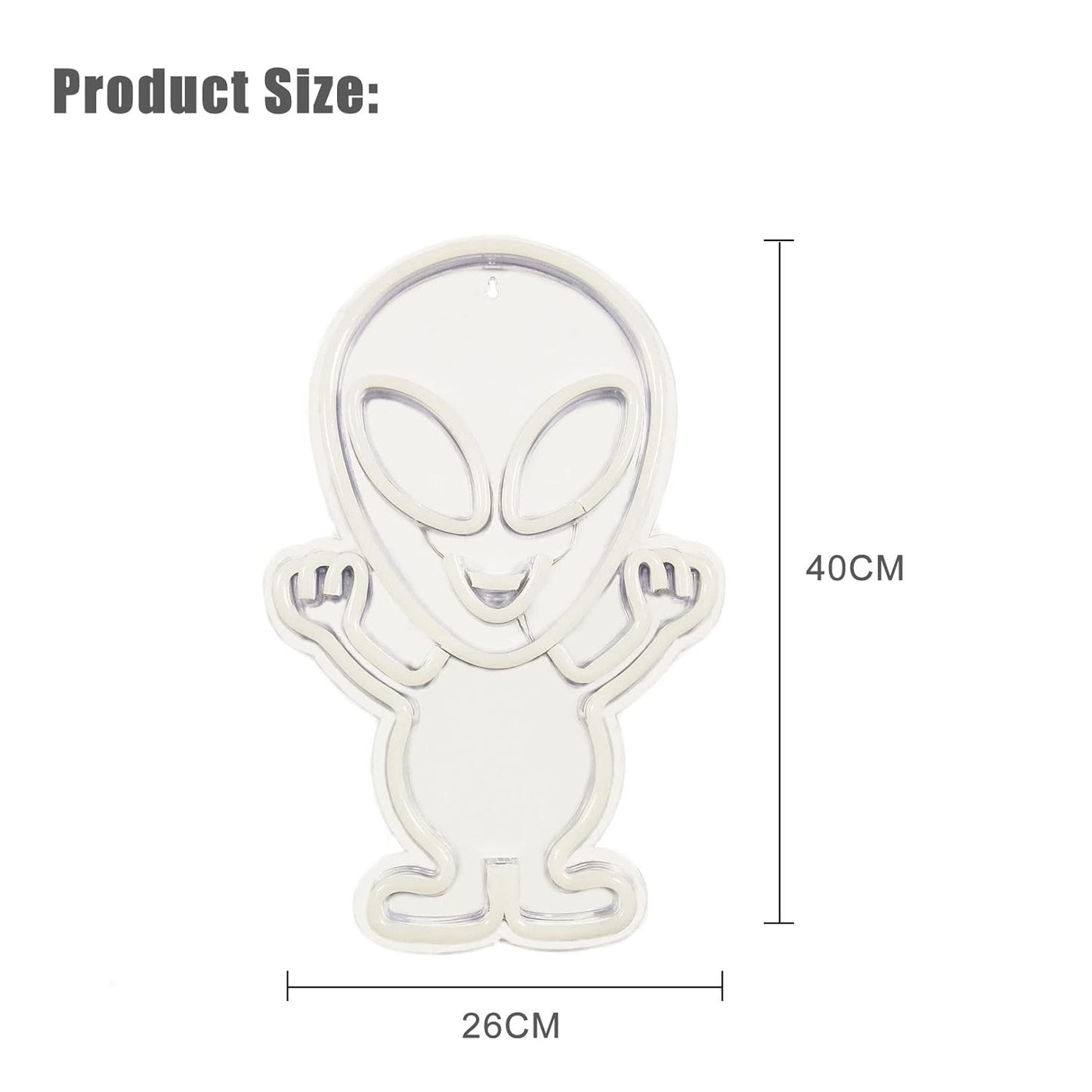 USB Powered Acrylic Alien Light for Bedroom Wall, Bar, Man Cave