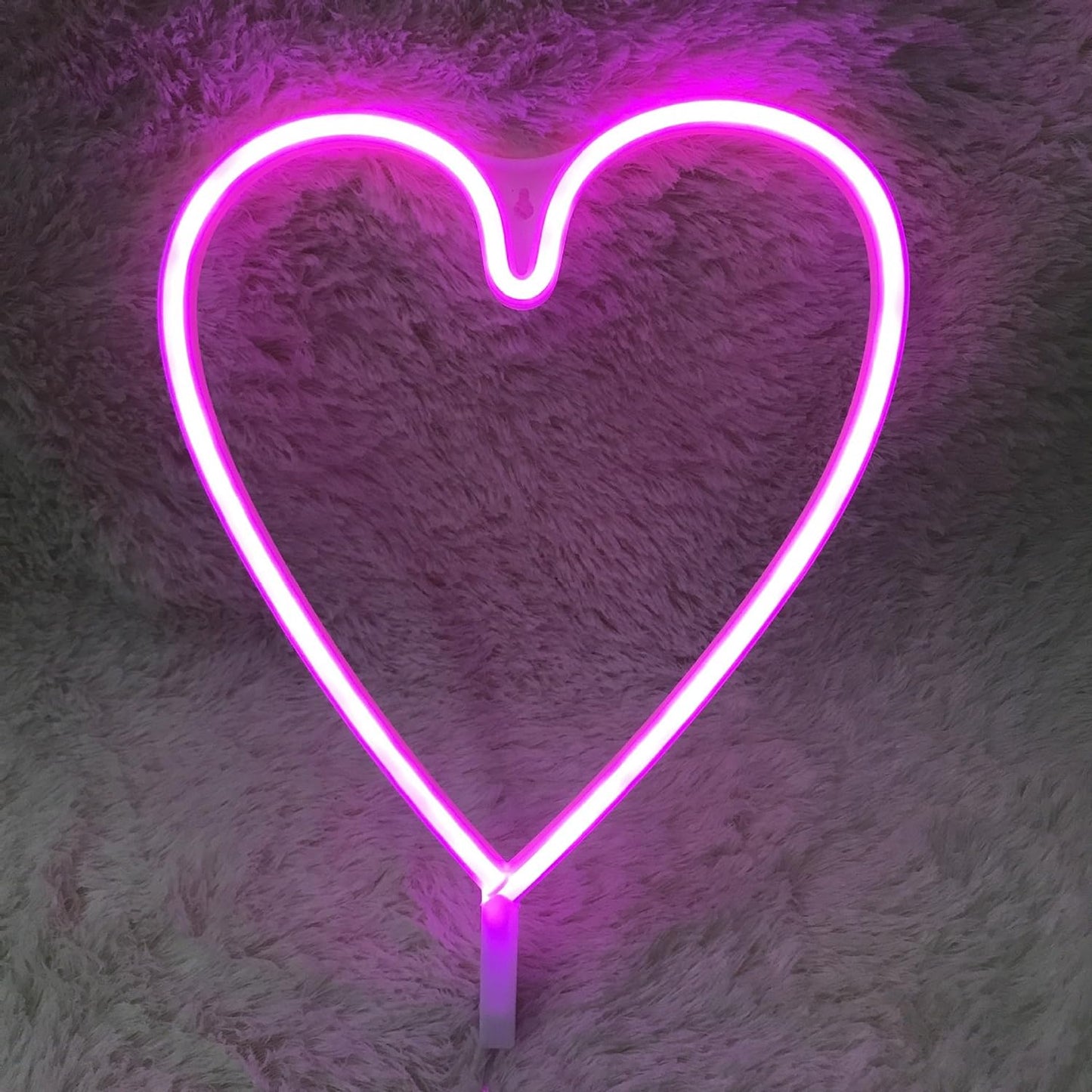 Pink Neon Night Light Heart Shaped Neon Light