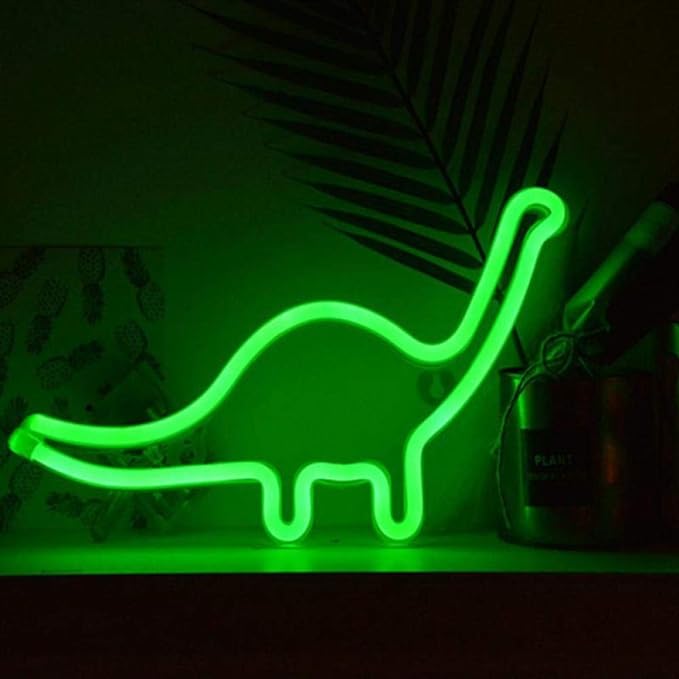 Green Dinosaur LED Neon Night Light