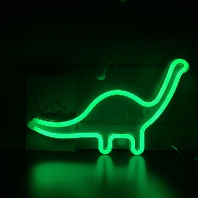 Green Dinosaur LED Neon Night Light