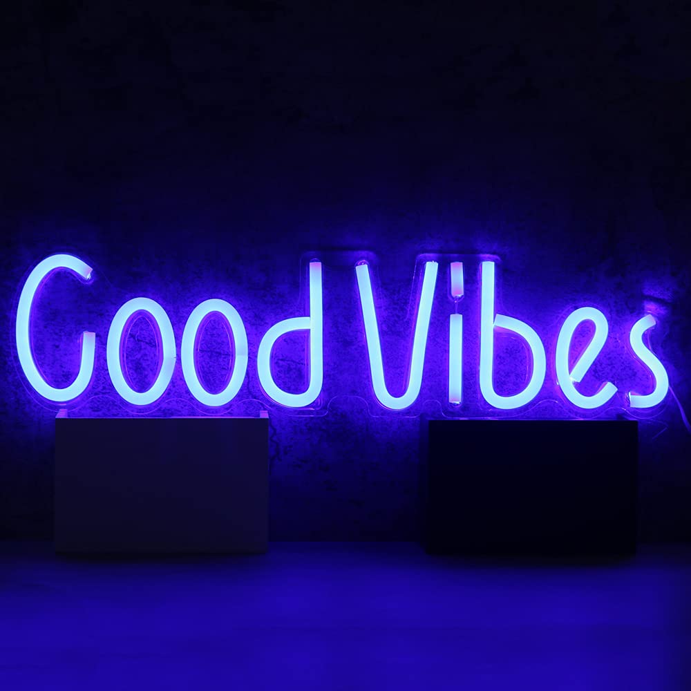 Good Vibes Neon Sign LED Light Home Decor or Party