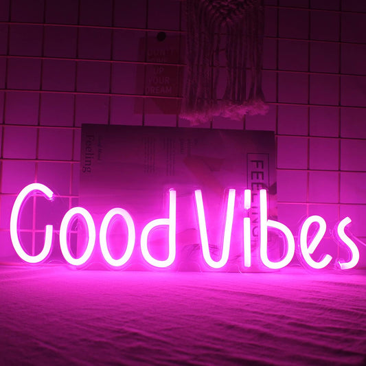 Good Vibes Neon Sign LED Light Home Decor or Party