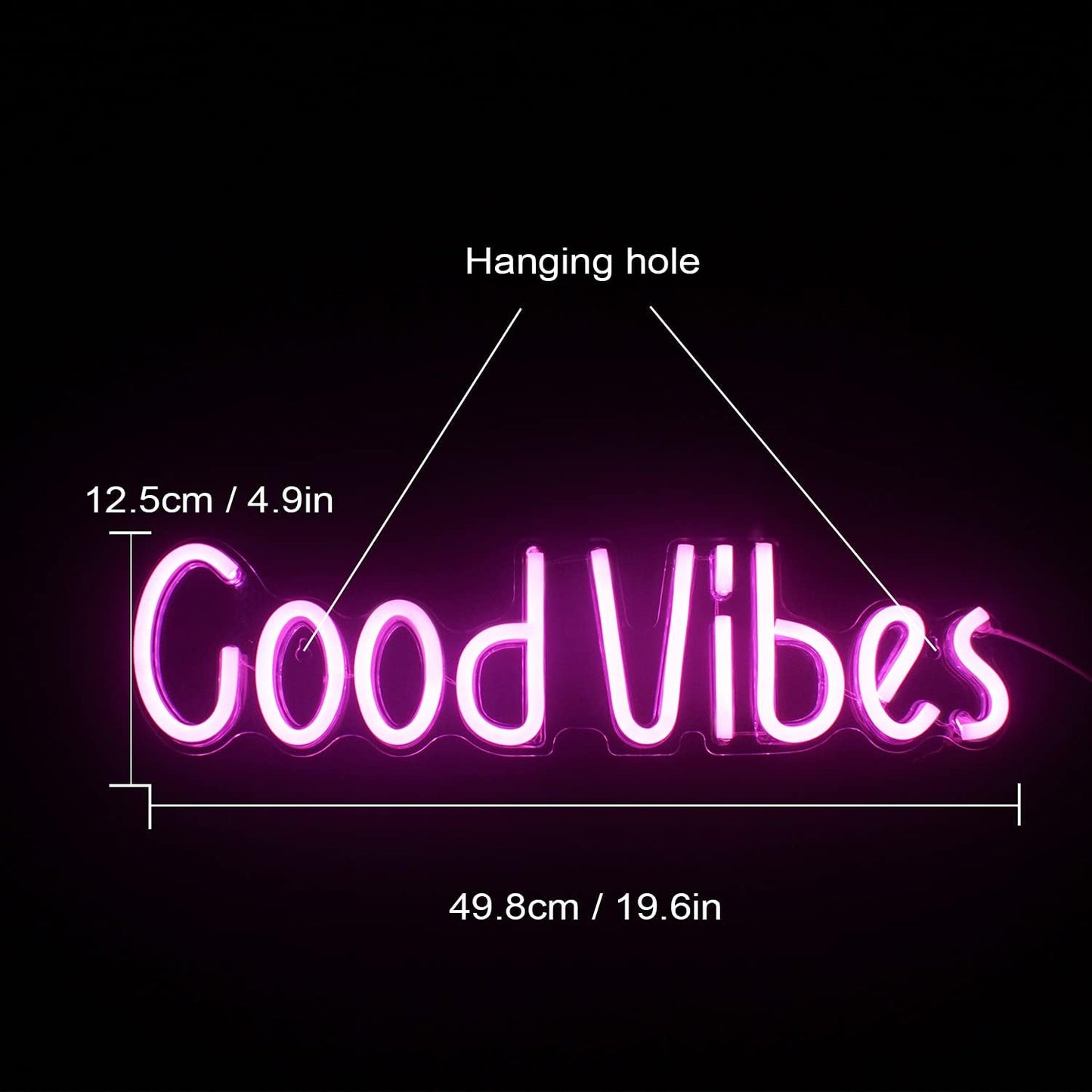 Good Vibes Neon Sign LED Light Home Decor or Party