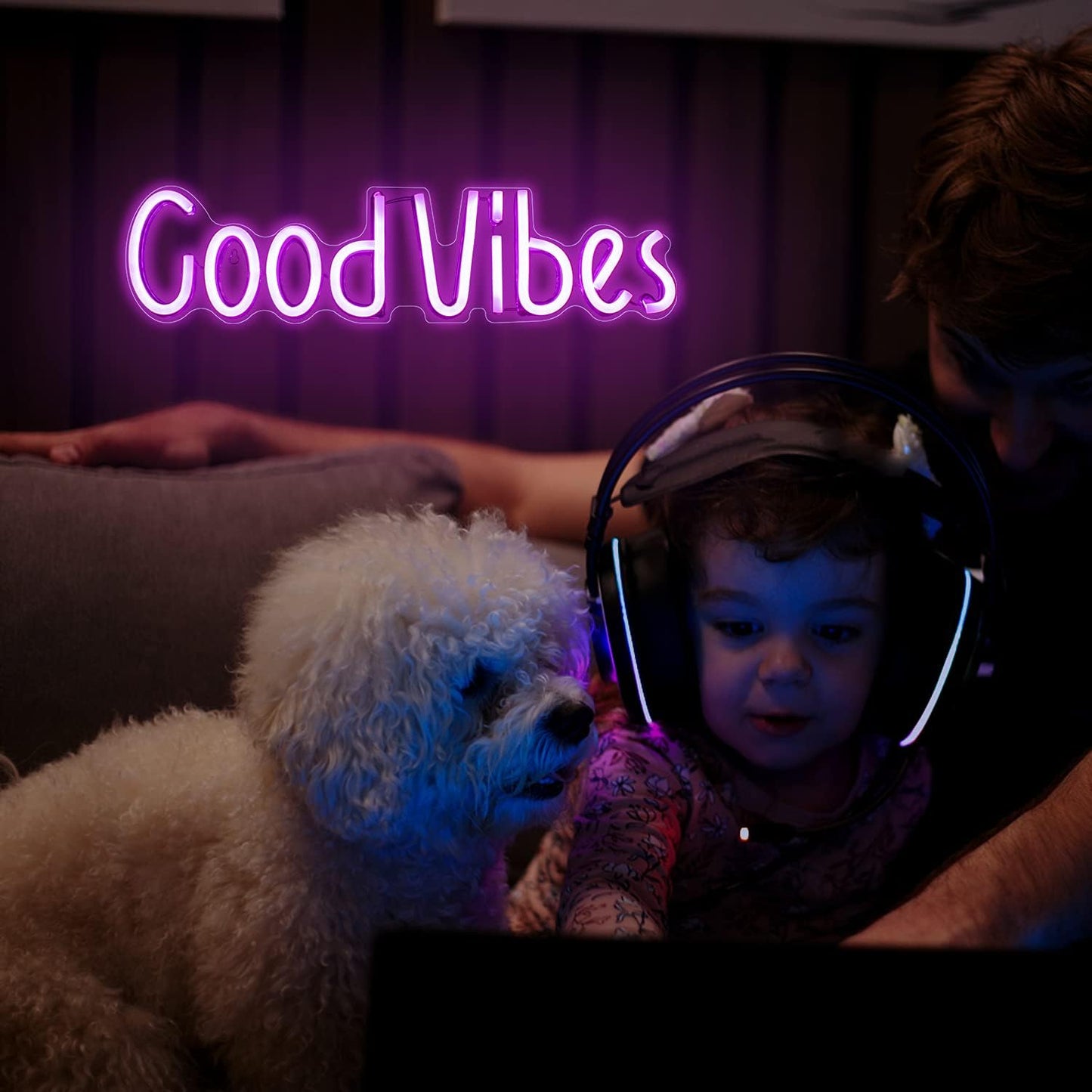 Good Vibes Neon Sign LED Light Home Decor or Party