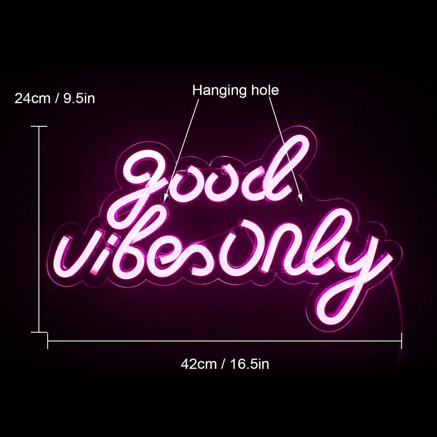 Good Vibes Only LED Neon Light