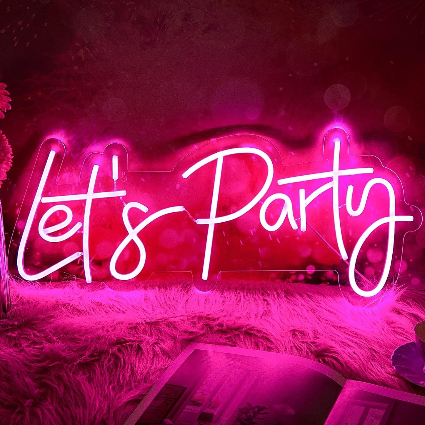 Wall Hanging Let's Party LED Neon Sign