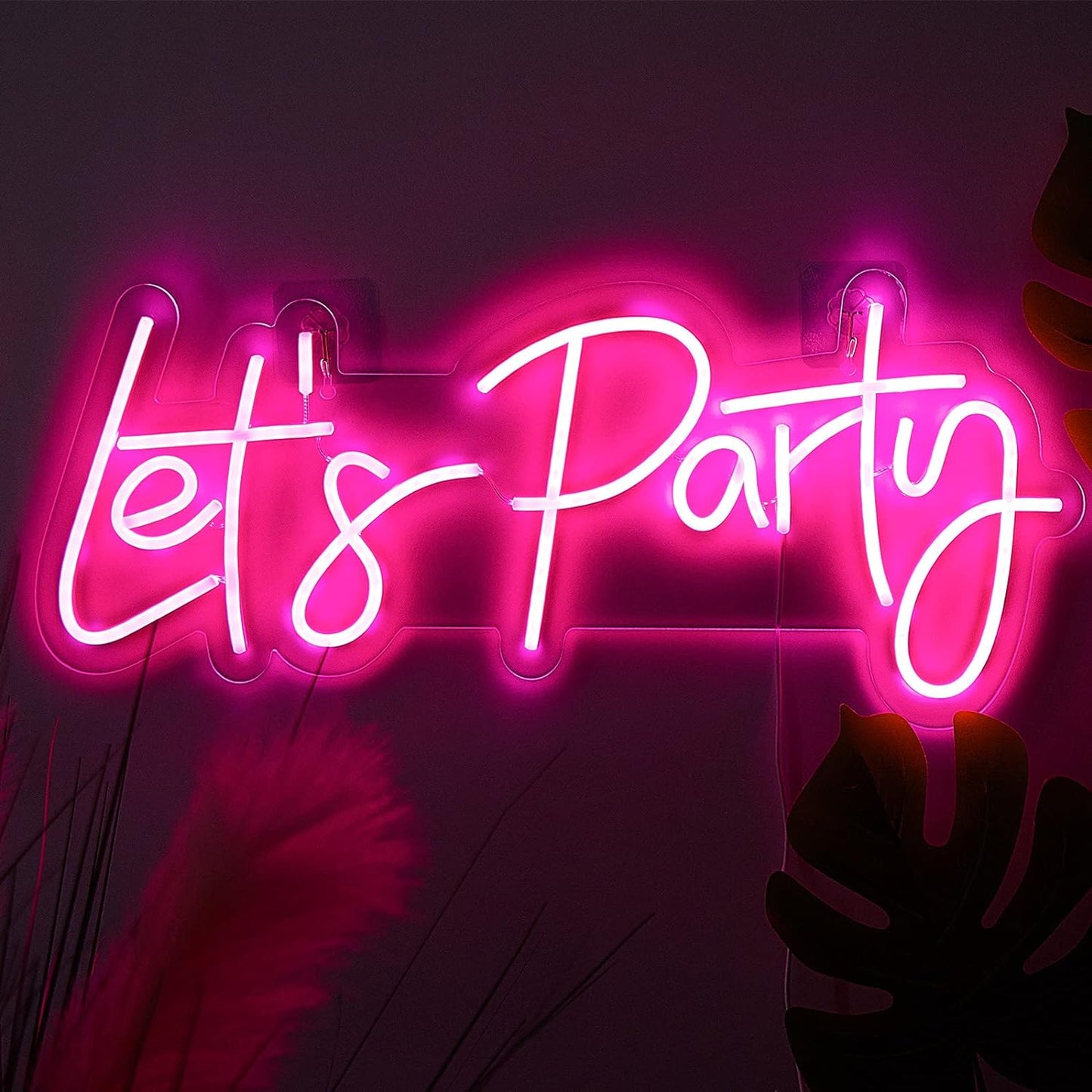 Wall Hanging Let's Party LED Neon Sign