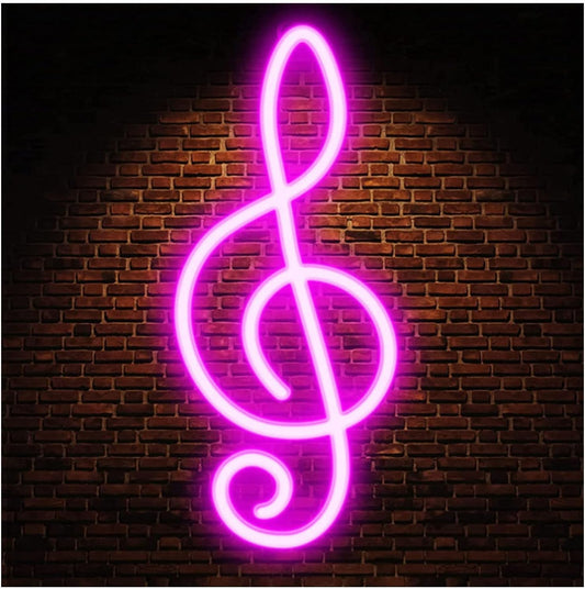 Music Note Treble Clef LED Neon Sign