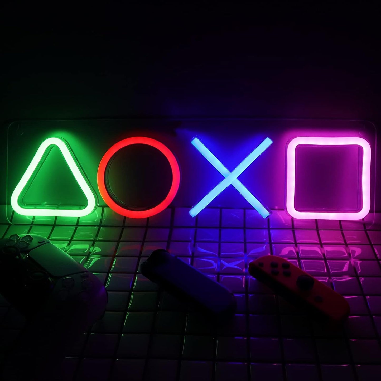 PlayStation Icon Buttons LED Neon Light