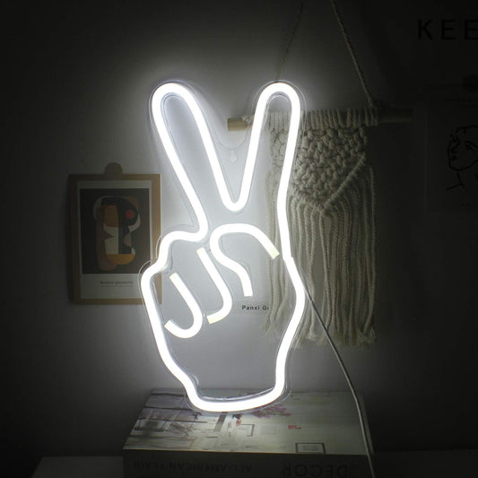 LED Neon Peace Sign