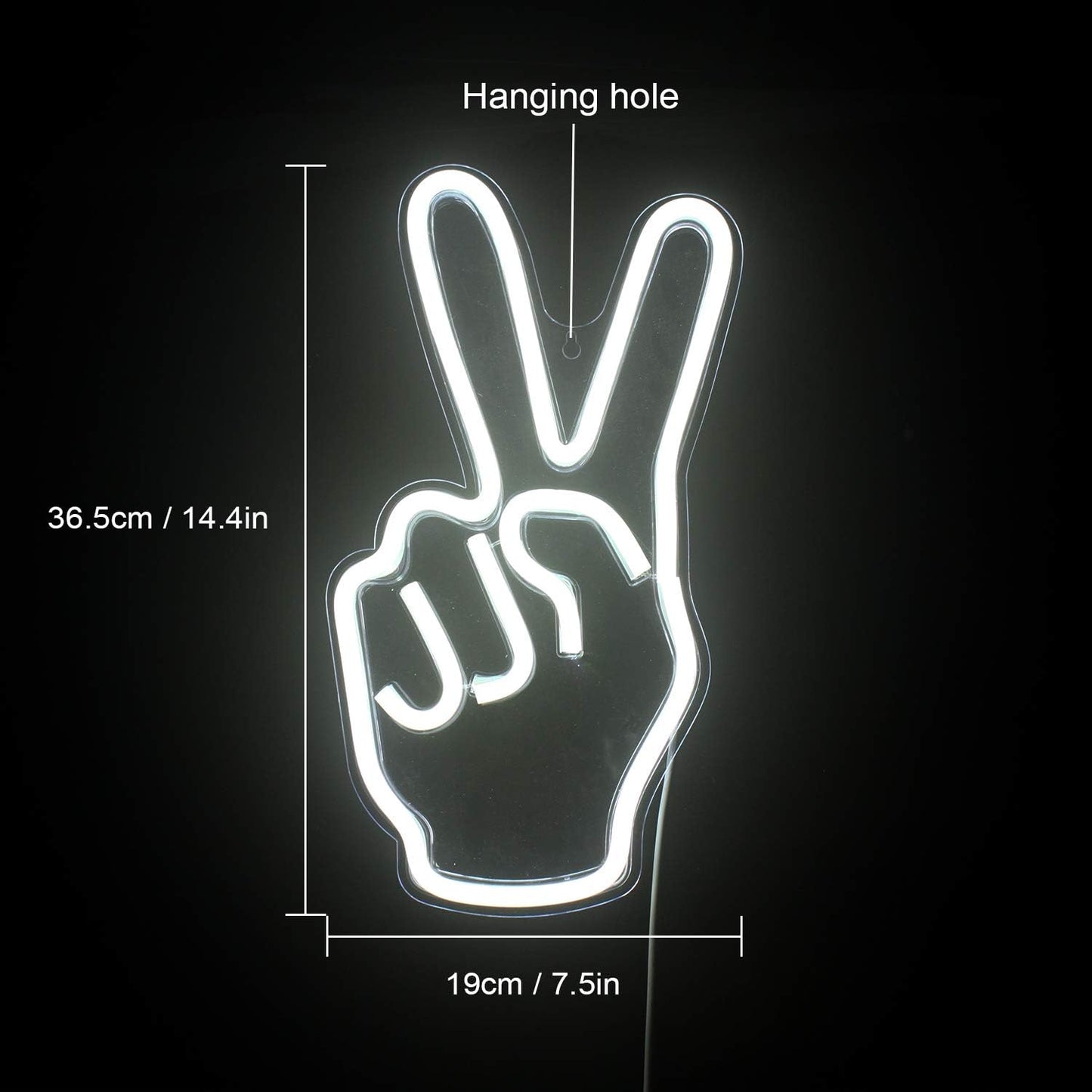 LED Neon Peace Sign