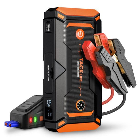 TACKLIFE T8 Pro 1200A Peak 18000mAh Water-Resistant Car Jump Starter up to 7.5L Gas, 6L Diesel Engine with LCD Screen, USB Quick Charge, 12V Auto Battery Booster, Portable Power Pack