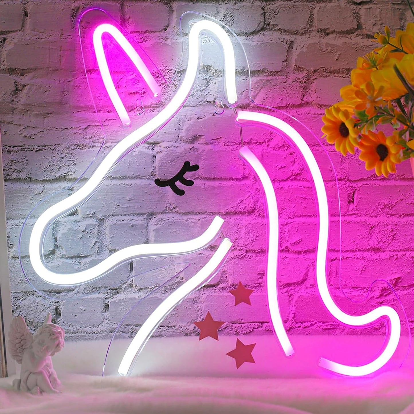 Unicorn Neon Sign for Wall Decor Bedroom Kids Birthday Party Christmas Gift