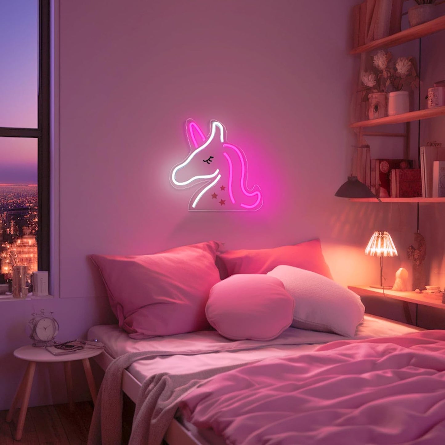 Unicorn Neon Sign for Wall Decor Bedroom Kids Birthday Party Christmas Gift